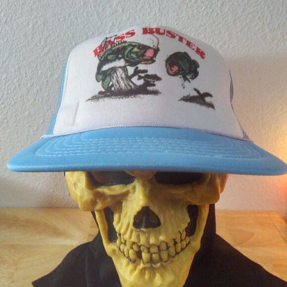 Deadstock Vintage Bass Buster Rope Snap Back Trucker Hat - Picture 1 of 7